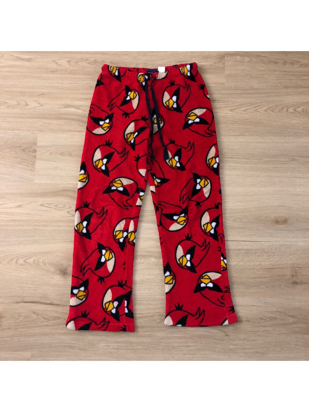 ANGRY BIRDS SPACE FLEECE PAJAMA PANTS RED BIRD MENS ADULT UNISEX SIZE MEDIUM